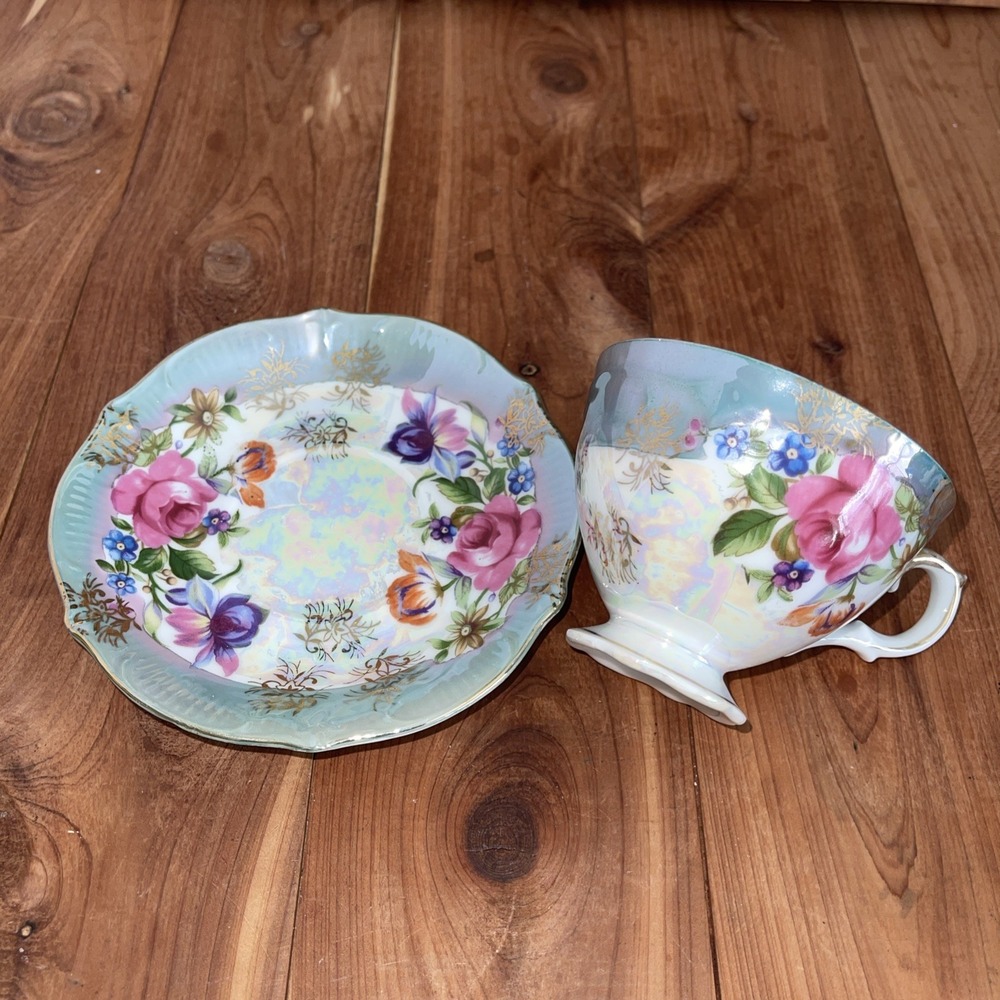Rose Floral Bone China Tea Cup and Saucer - Butterfly Brand